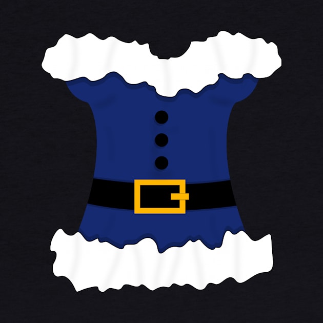 White and Blue Corset Christmas Mrs Claus by Skylane